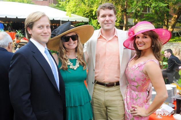 Garden Party Junior Patrons Rory Pillsbury, Lauren Pomponio, Grant Allen, and Katherine Kennedy.